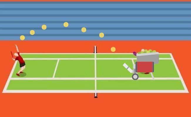 How A tennis Ball Machine Serves a Ball Vertically