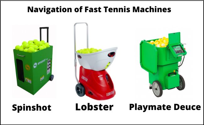 Navigation of fastest tennis ball machines
