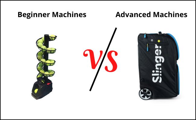 Beginner vs evolved tennis ball machines